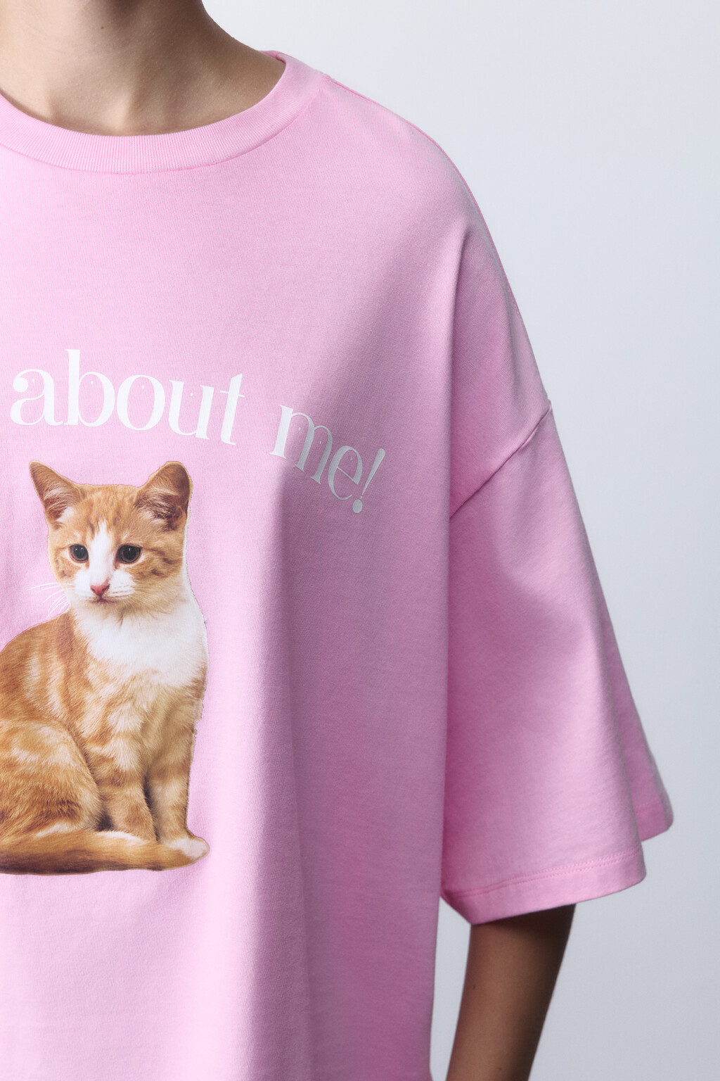 Футболка oversize хлопковая с принтом y2k - цвет розовый - 5