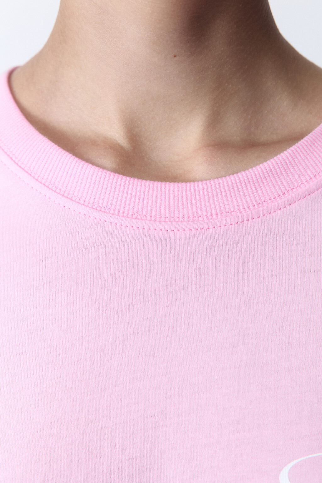 Футболка oversize хлопковая с принтом - цвет розовый - 5