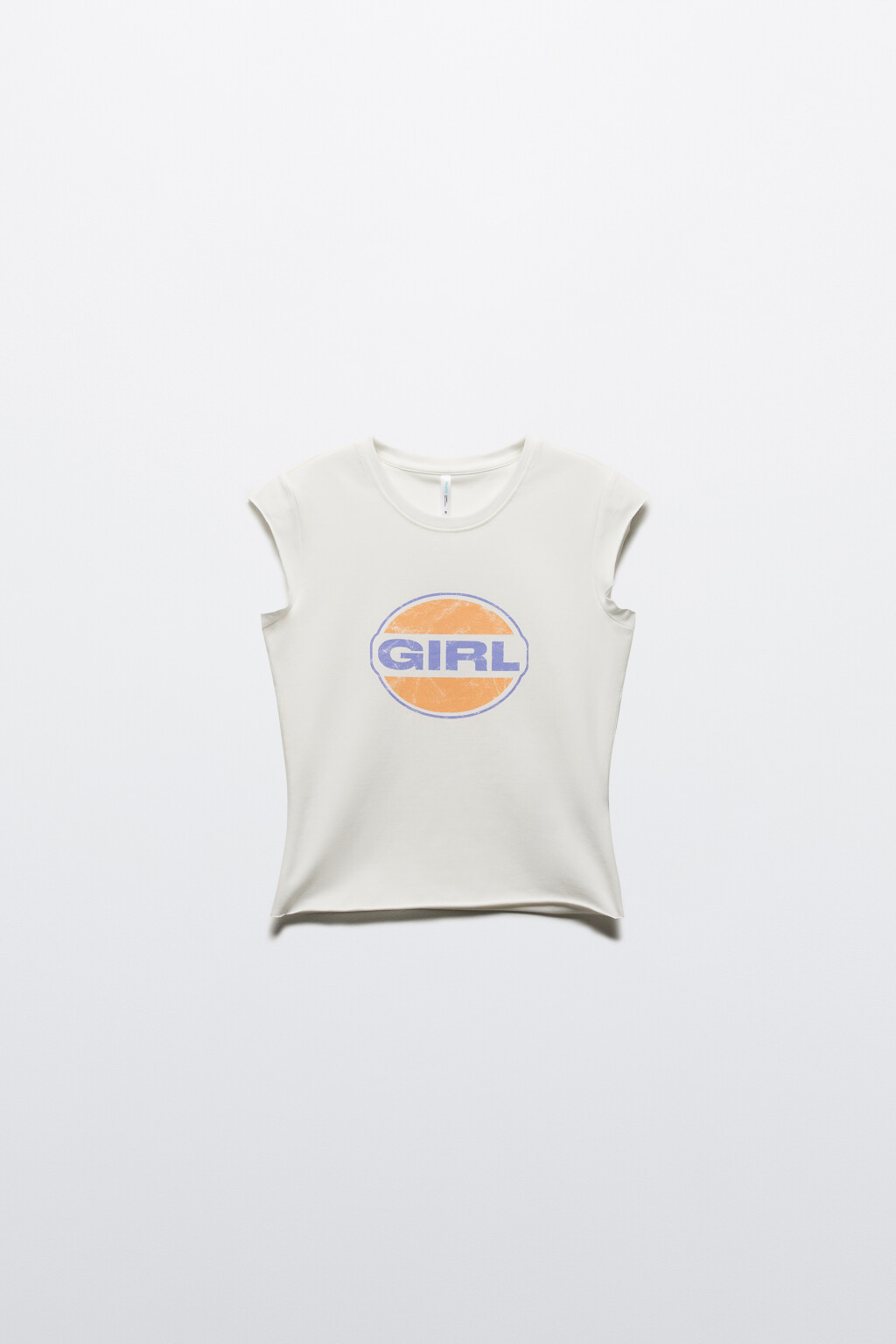 Футболка с принтом и рукавами-крылышками - цвет белый - 7