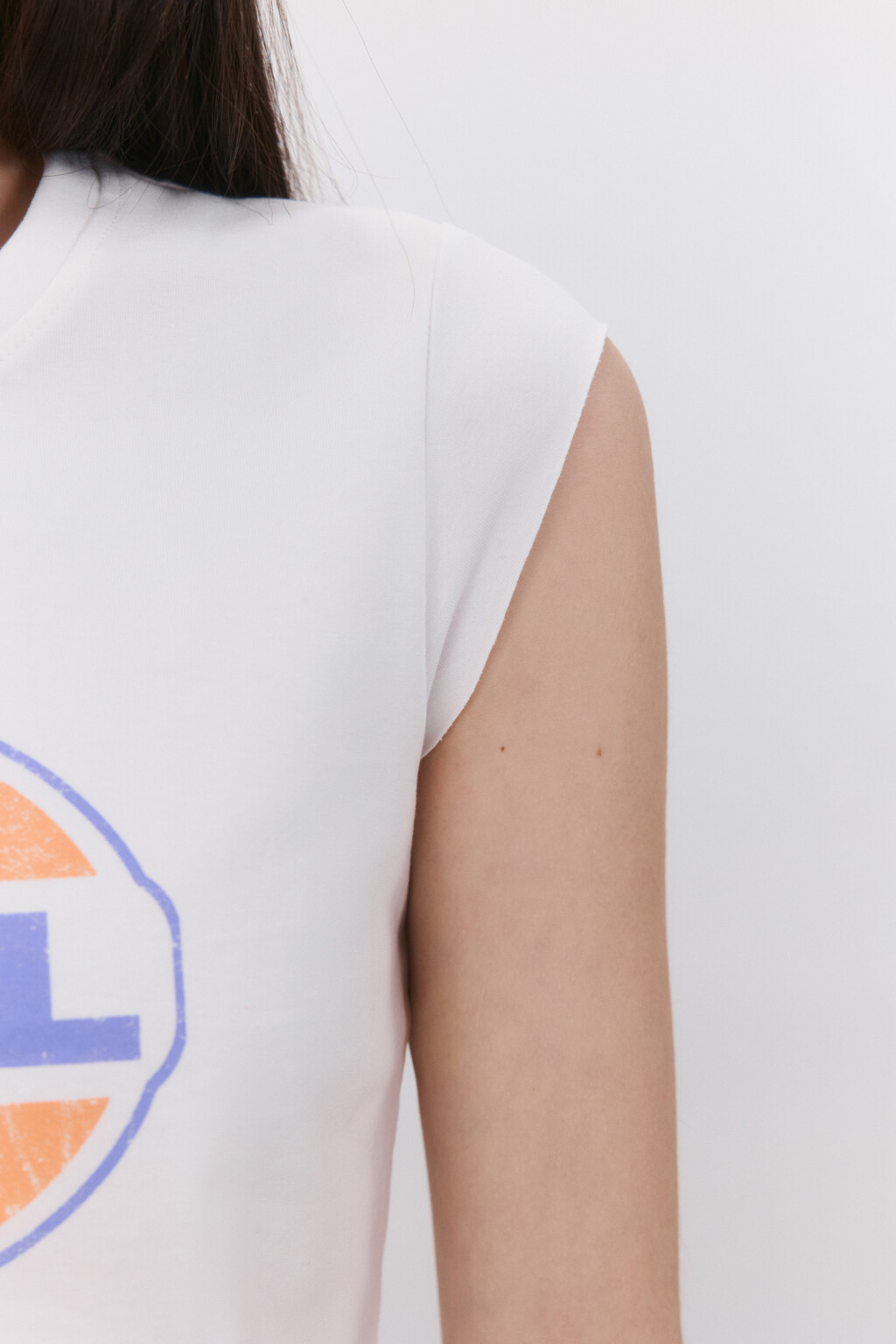 Футболка с принтом и рукавами-крылышками - цвет белый - 6