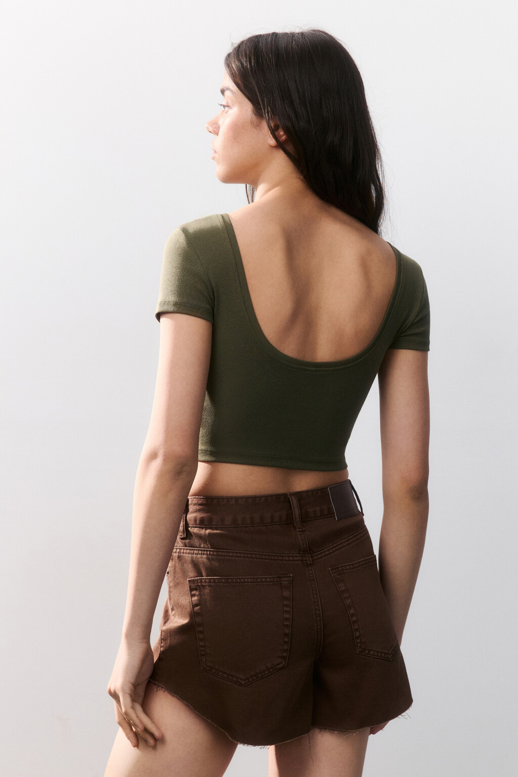 Футболка-топ с принтом из страз - цвет зеленый - 3