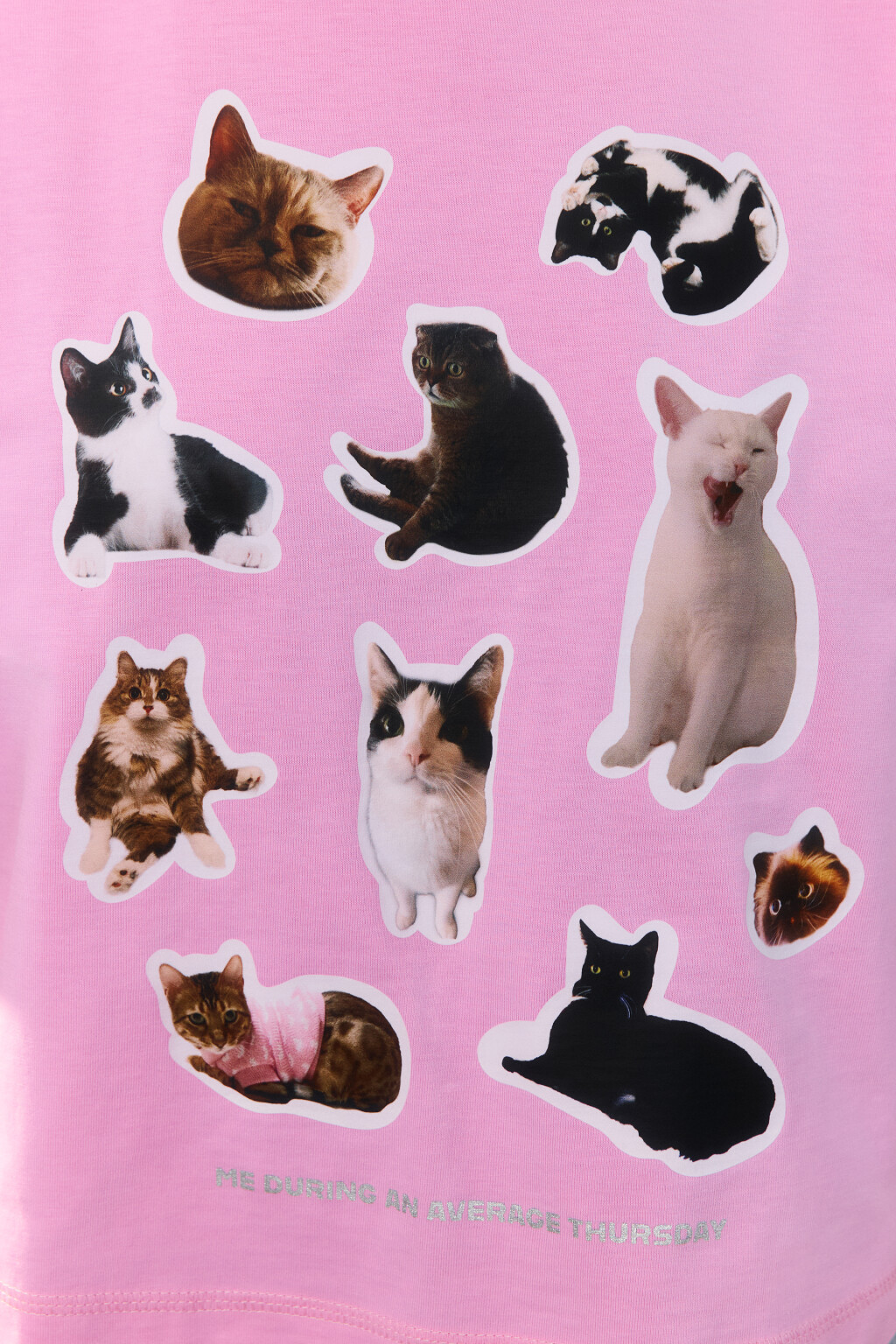 Футболка oversize укороченная с принтом - цвет розовый - 6