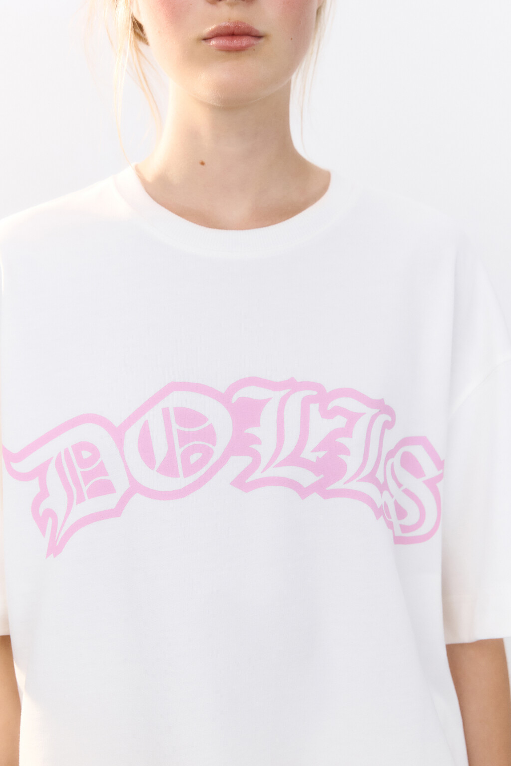 Футболка oversize удлиненная с принтом - цвет белый - 5