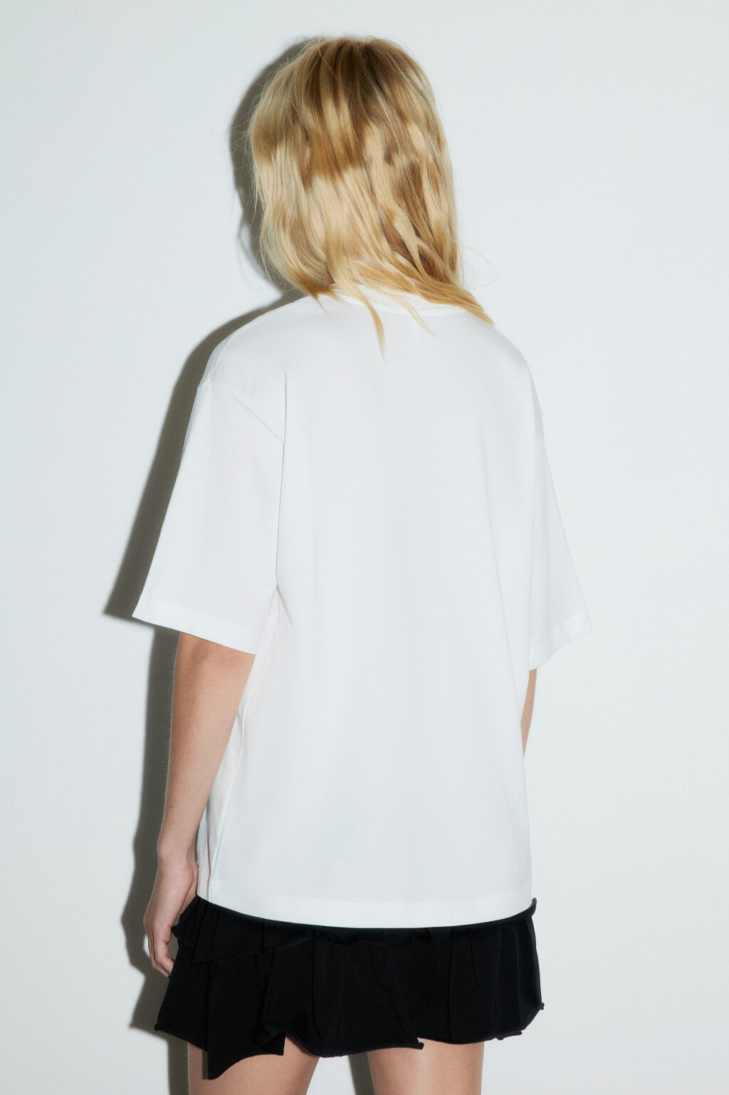 Футболка хлопковая с принтом - цвет белый - 3