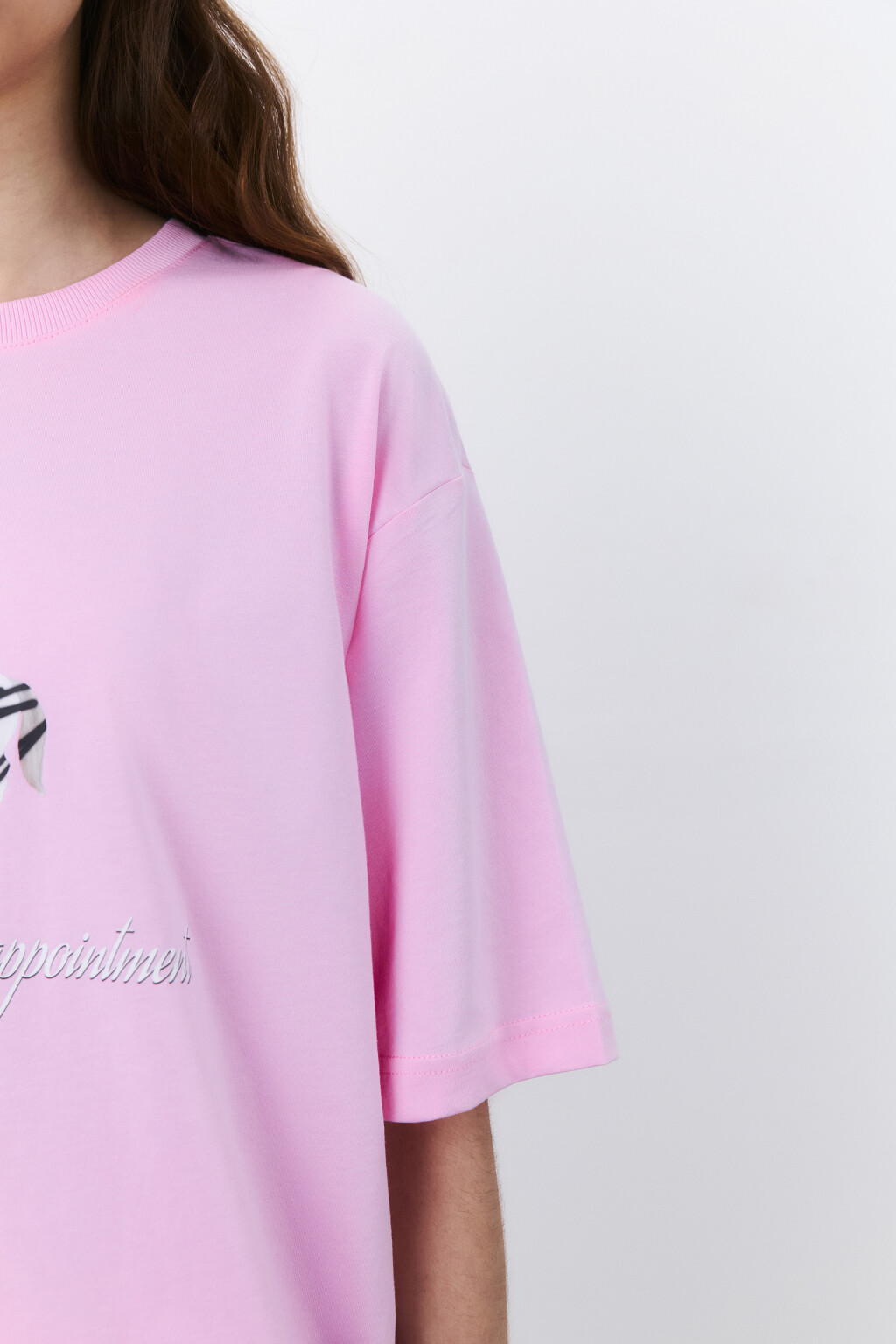 Футболка с принтом и надписью - цвет розовый - 6