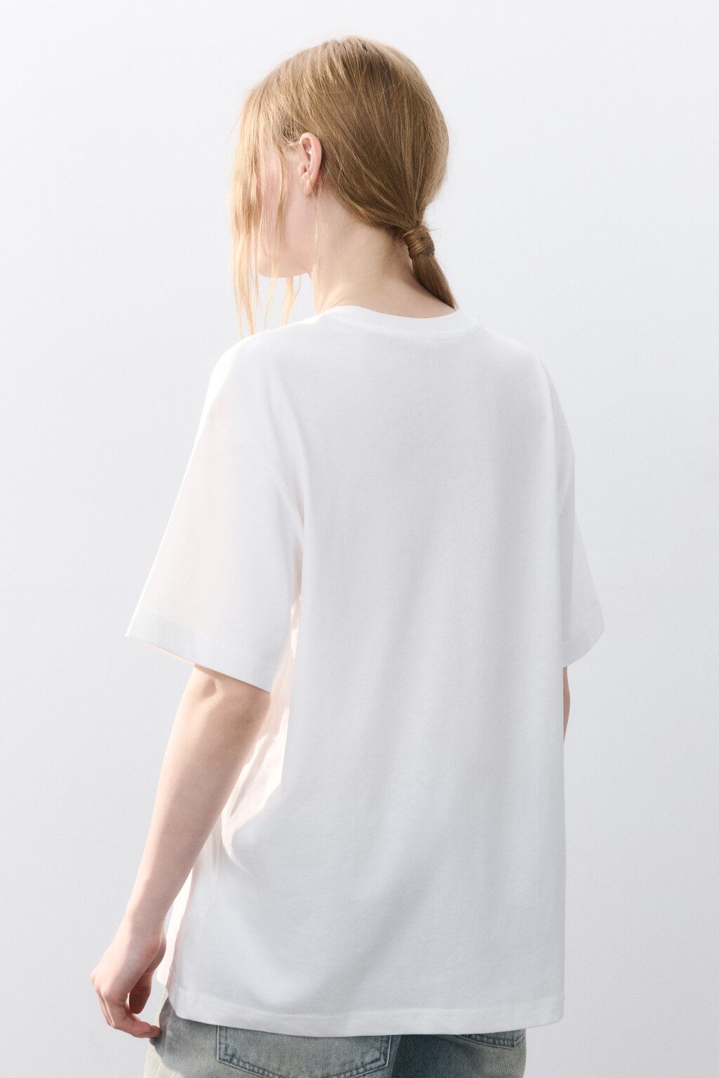 Футболка хлопковая с принтом - цвет белый - 4