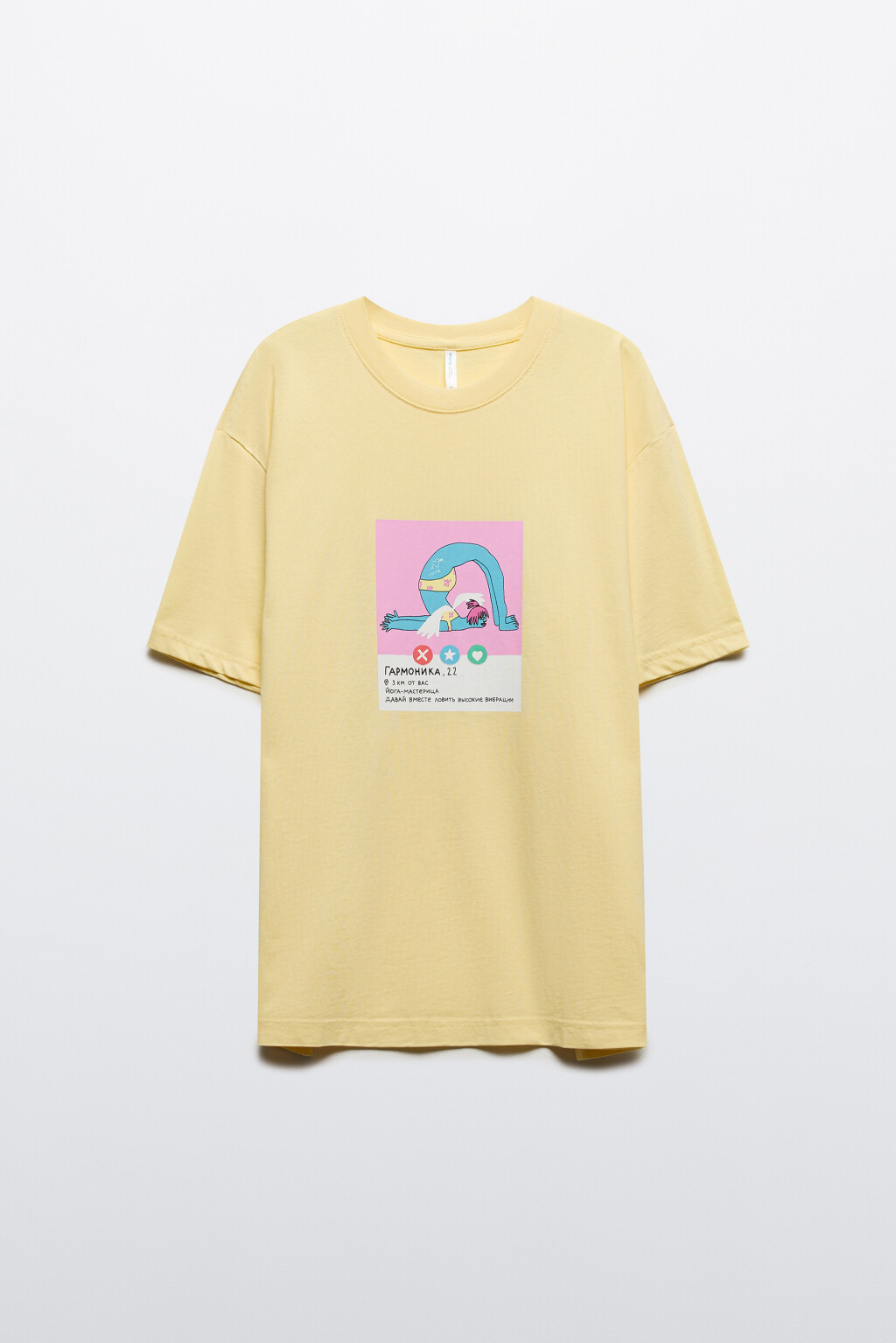 Футболка хлопковая с принтом - цвет желтый - 7