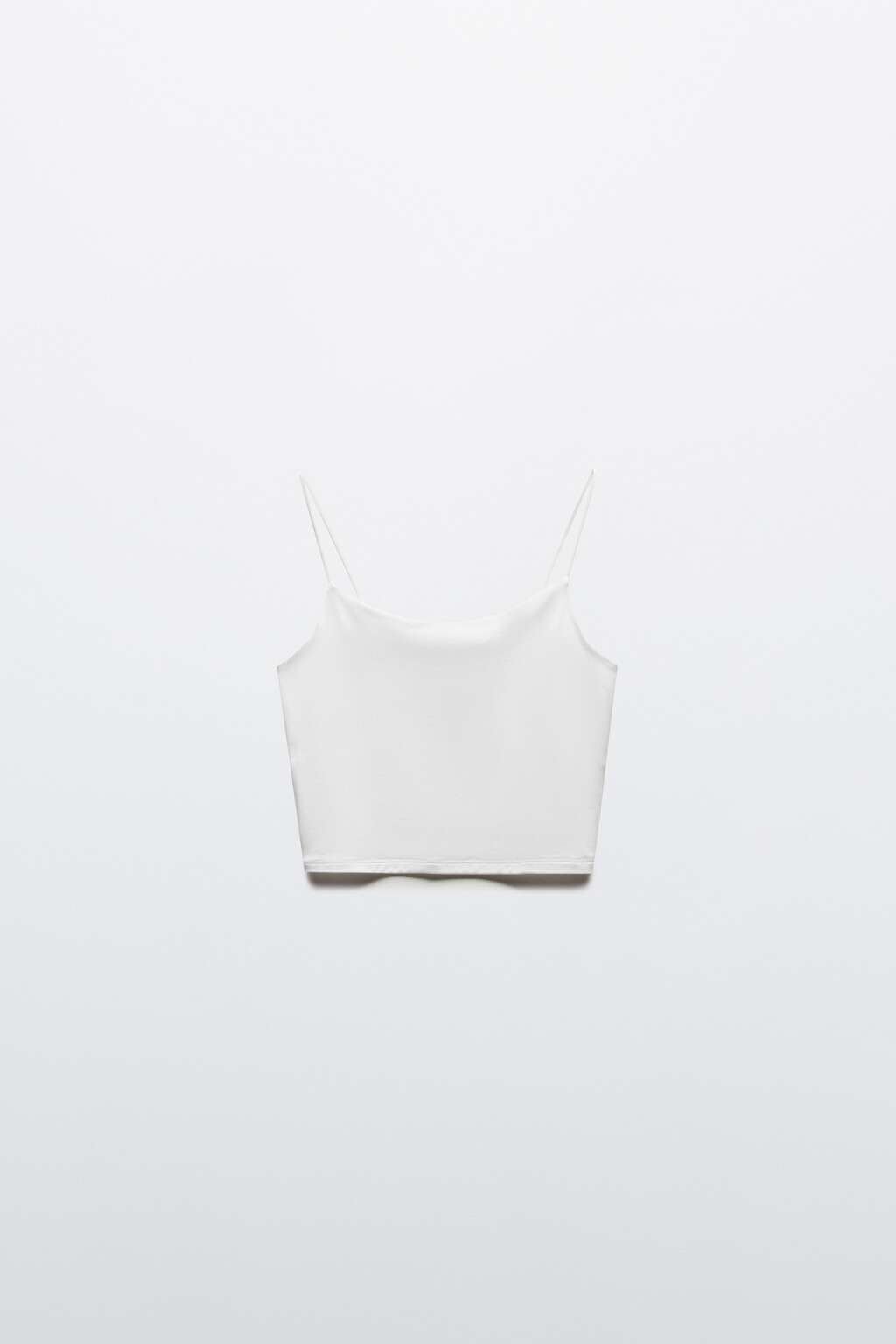 Майка-топ на тонких бретельках - цвет белый - 8
