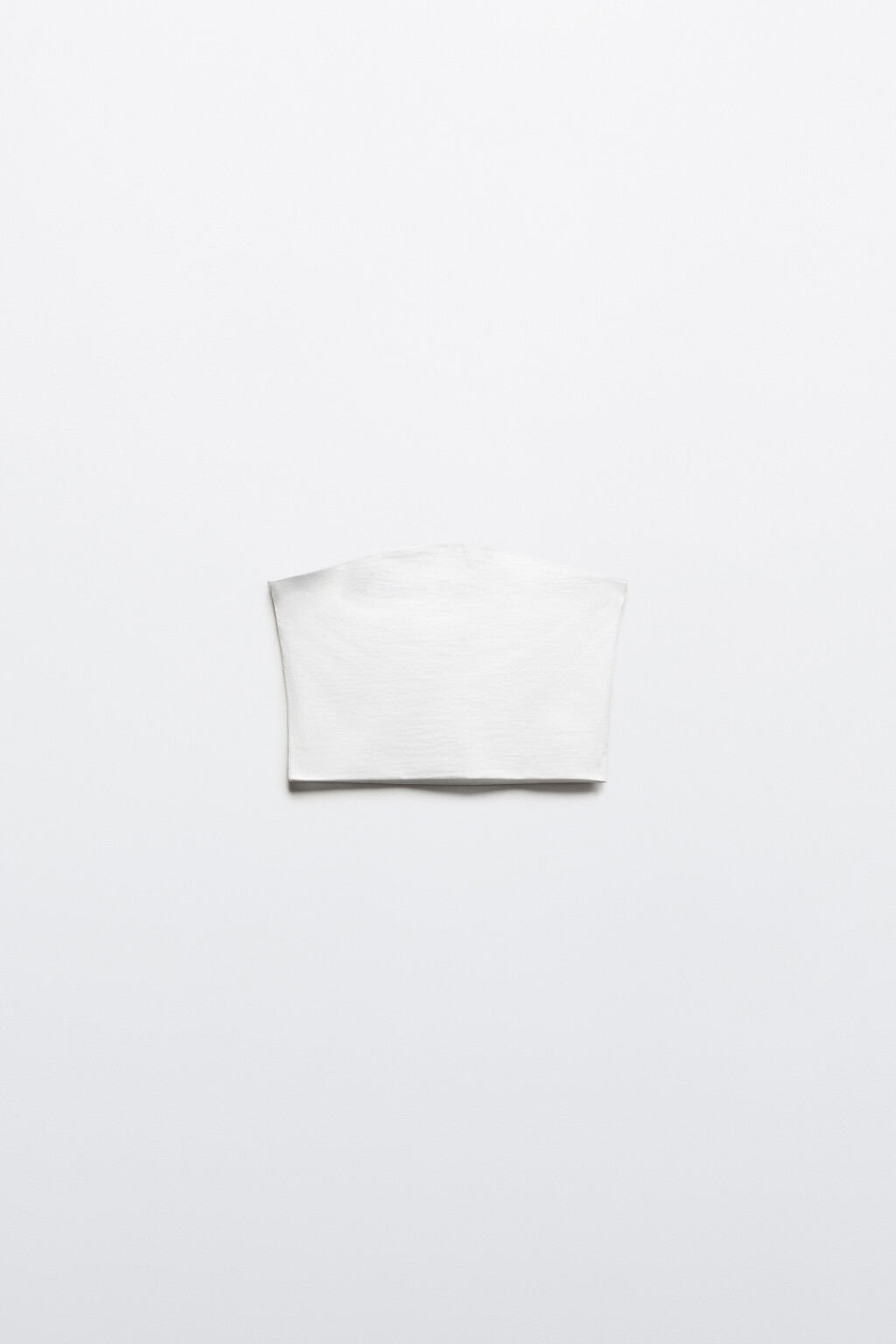 Топ-бандо хлопковый укороченный - цвет белый - 6