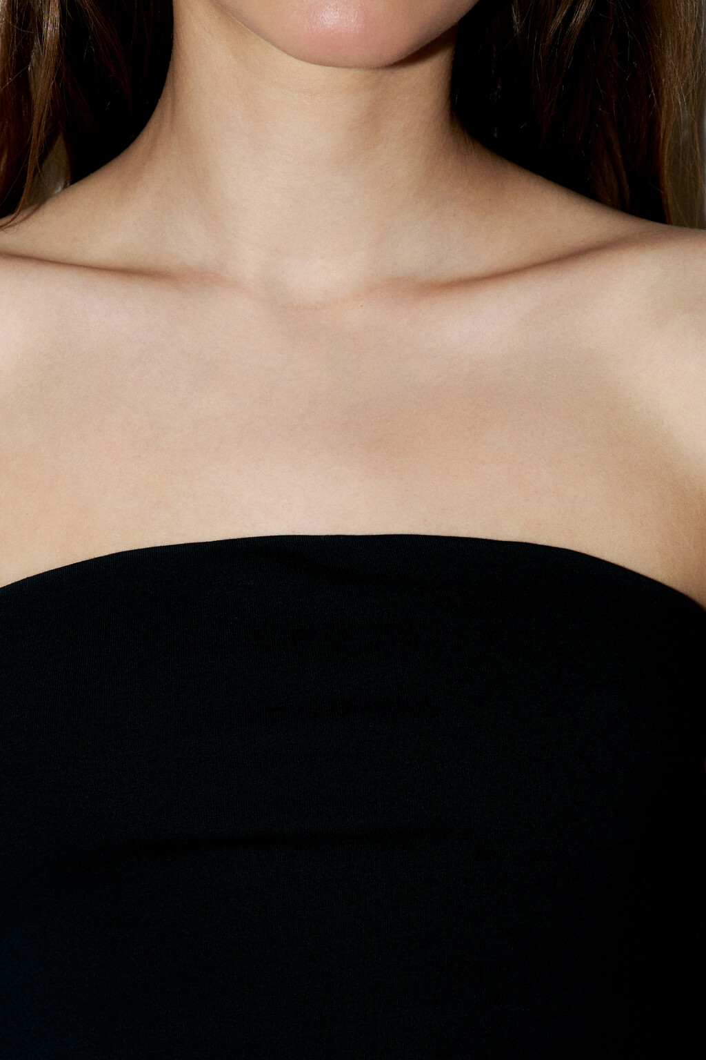 Топ-бандо хлопковый укороченный - цвет черный - 5