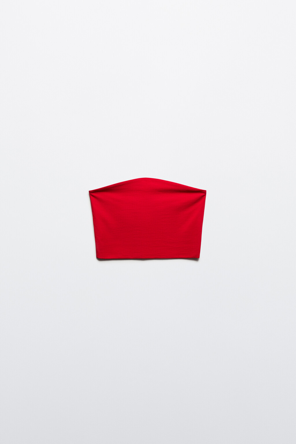 Топ-бандо хлопковый укороченный - цвет красный - 6