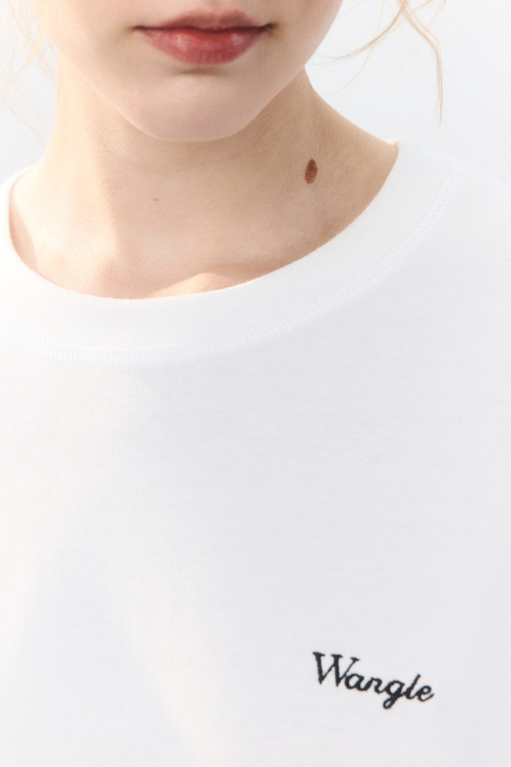 Лонгслив хлопковый с вышивкой - цвет белый - 5