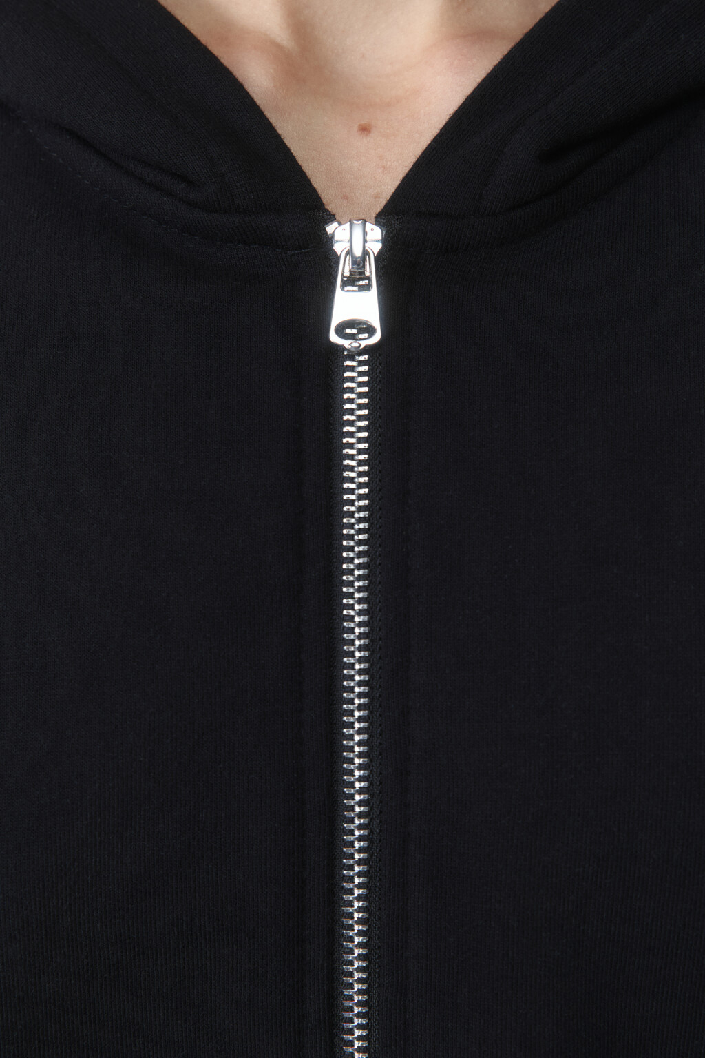 Худи-зипка oversize из футера с капюшоном - цвет черный - 5