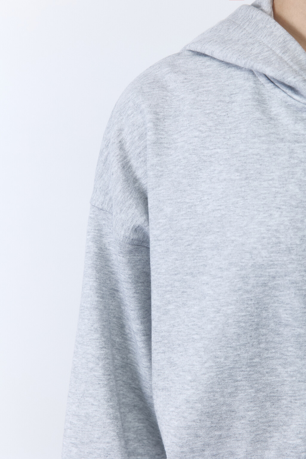 Худи-зипка oversize из футера с капюшоном - цвет серый - 6