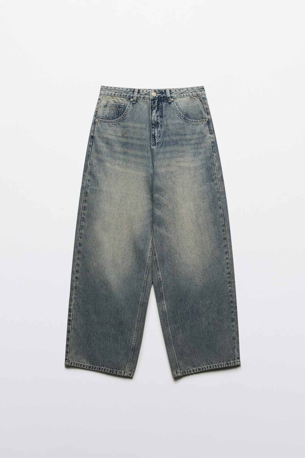 Джинсы baggy fit с низкой посадкой - цвет синий - 7