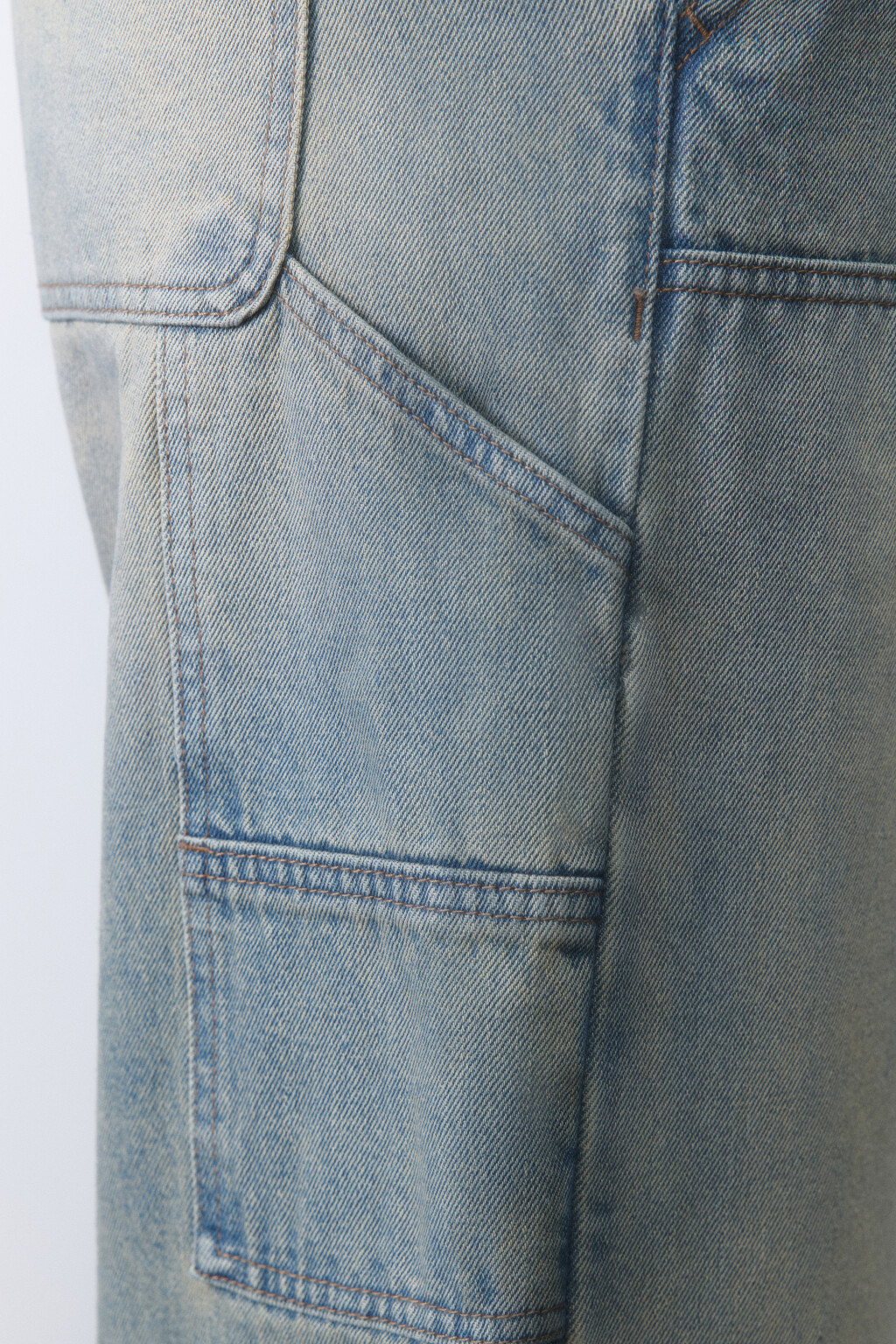 Джинсы cargo fit с накладными карманами - цвет синий - 6