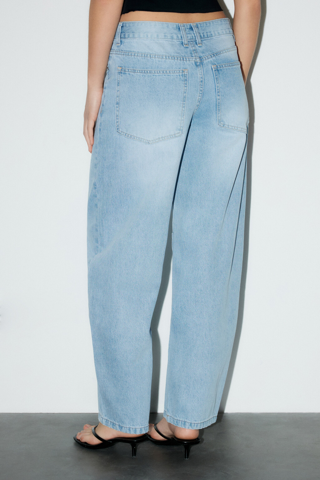 Джинсы baggy fit с низкой посадкой - цвет голубой - 3