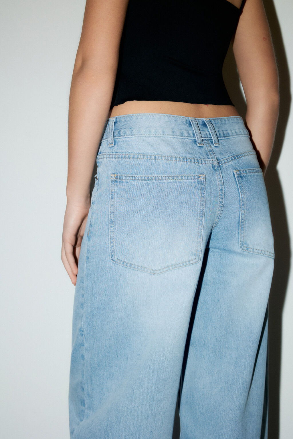 Джинсы baggy fit с низкой посадкой - цвет голубой - 6