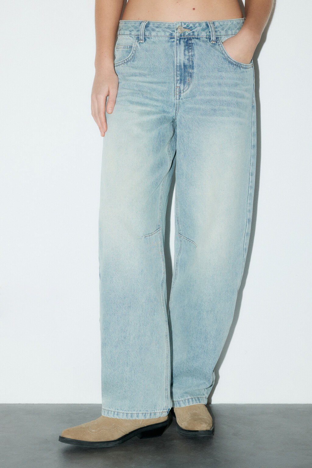 Джинсы baggy fit с низкой посадкой - цвет синий - 2