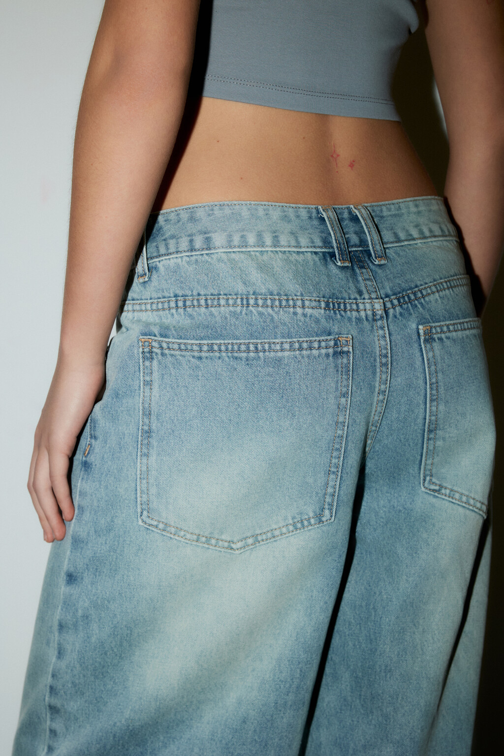 Джинсы baggy fit с низкой посадкой - цвет синий - 5