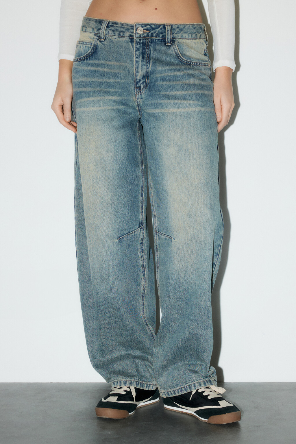 Джинсы baggy fit с низкой посадкой - цвет темный тинт - 2