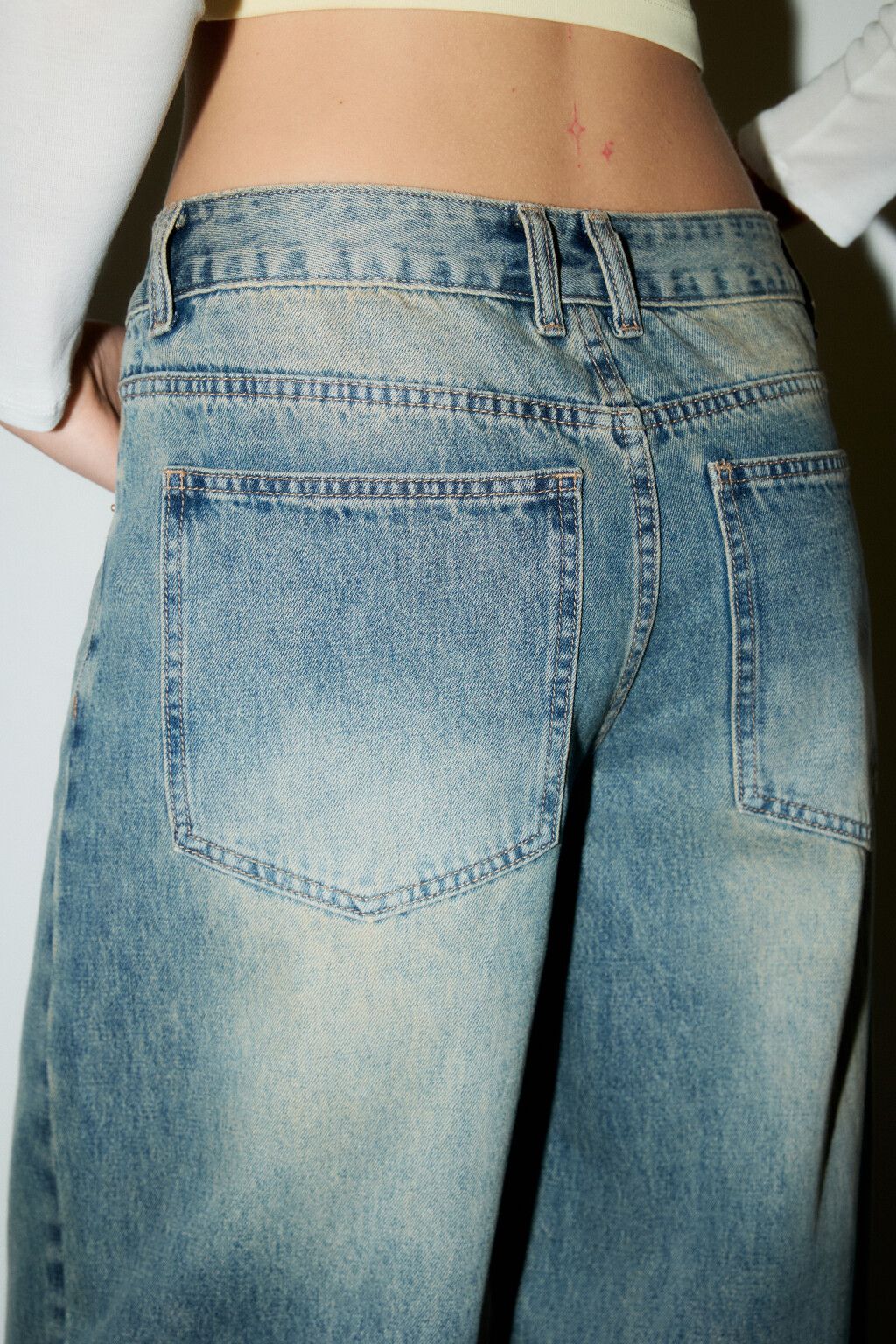 Джинсы baggy fit с низкой посадкой - цвет темный тинт - 5