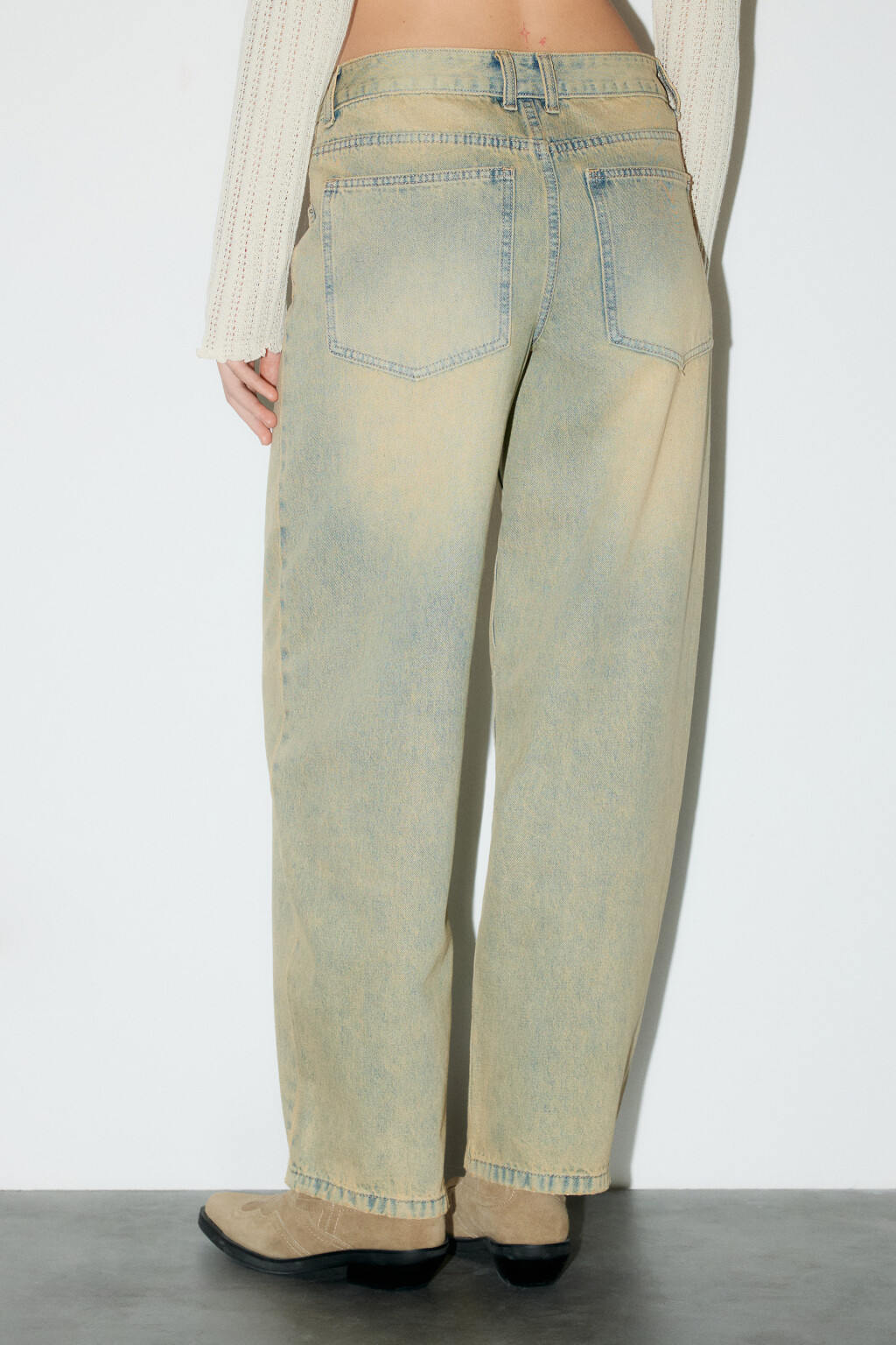 Джинсы baggy fit с низкой посадкой - цвет красный - 3