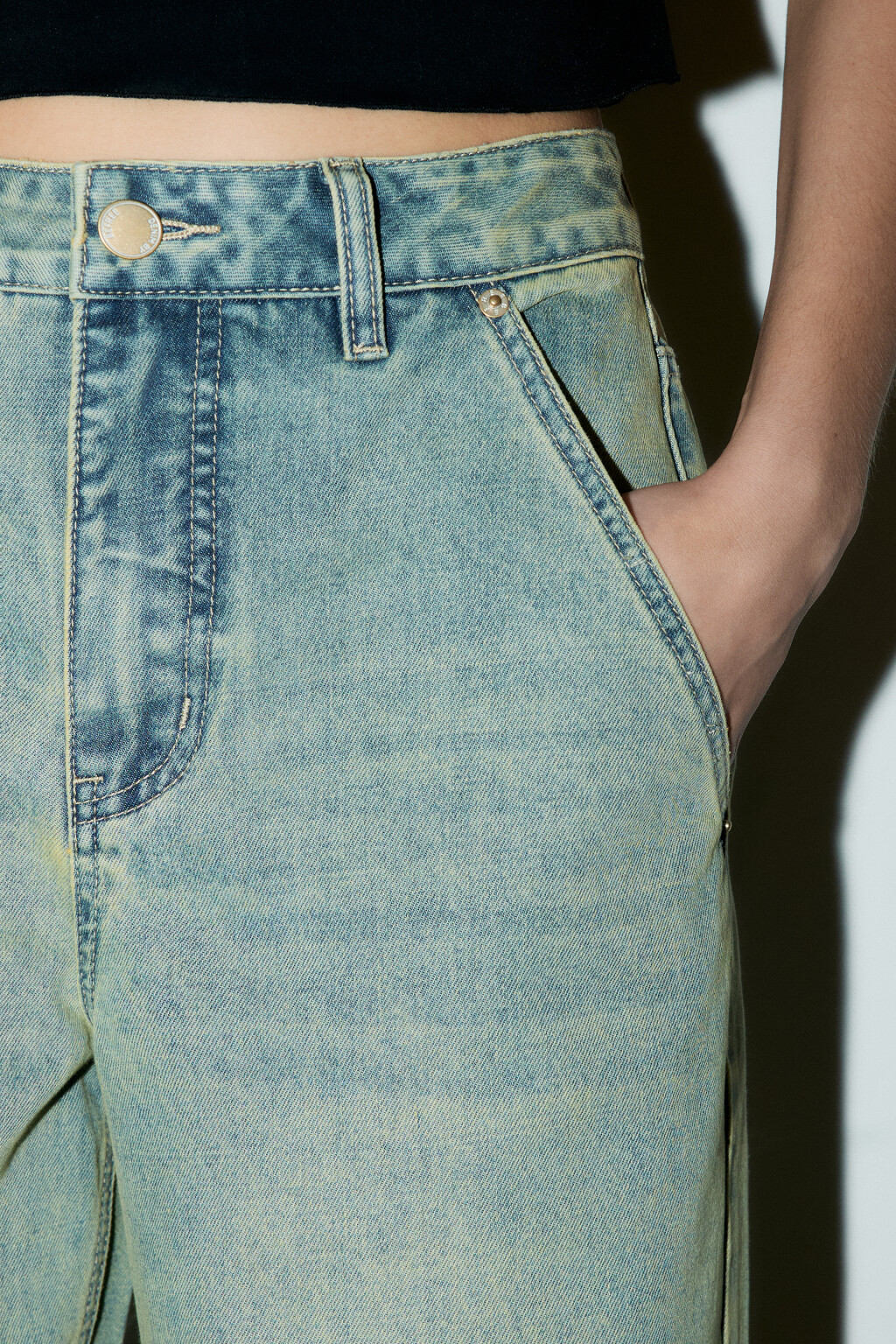 Джинсы baggy fit со средней посадкой - цвет синий - 6