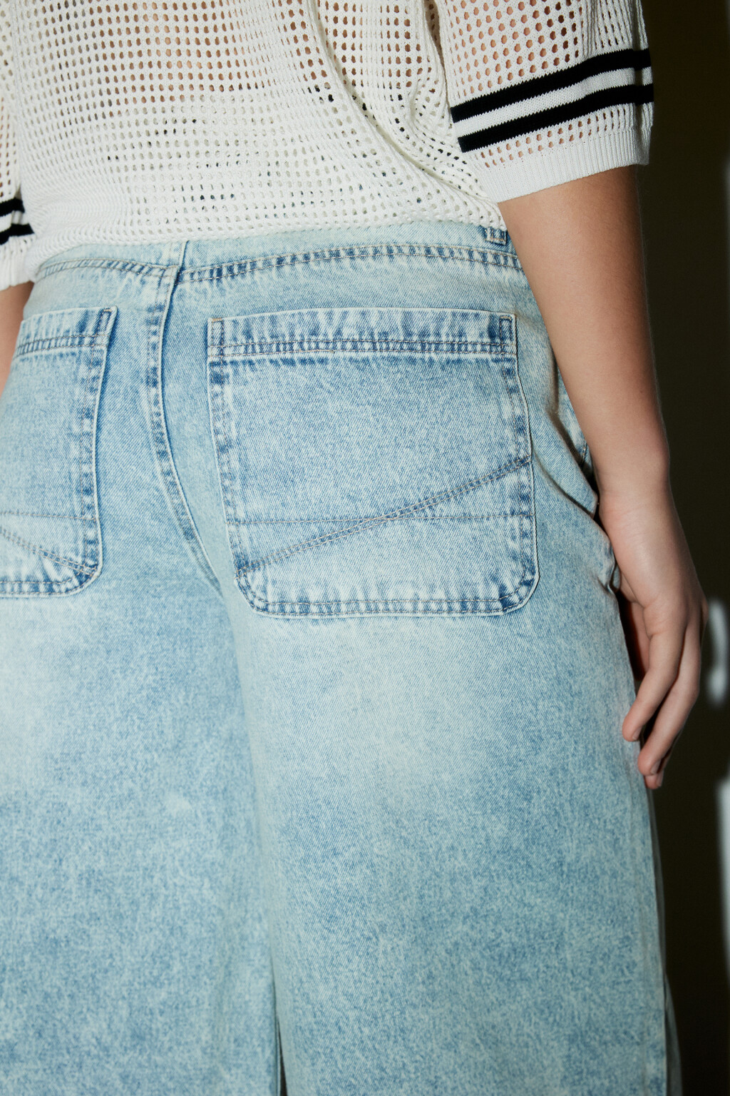 Шорты-бермуды джинсовые с низкой посадкой - цвет синий - 7