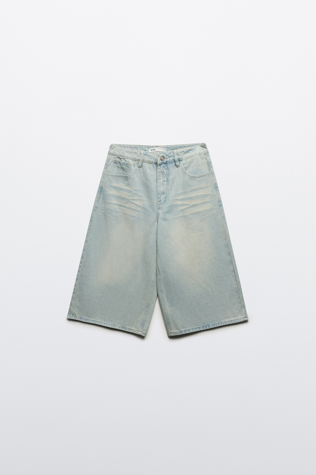 Шорты-бермуды джинсовые с низкой посадкой - цвет синий - 7