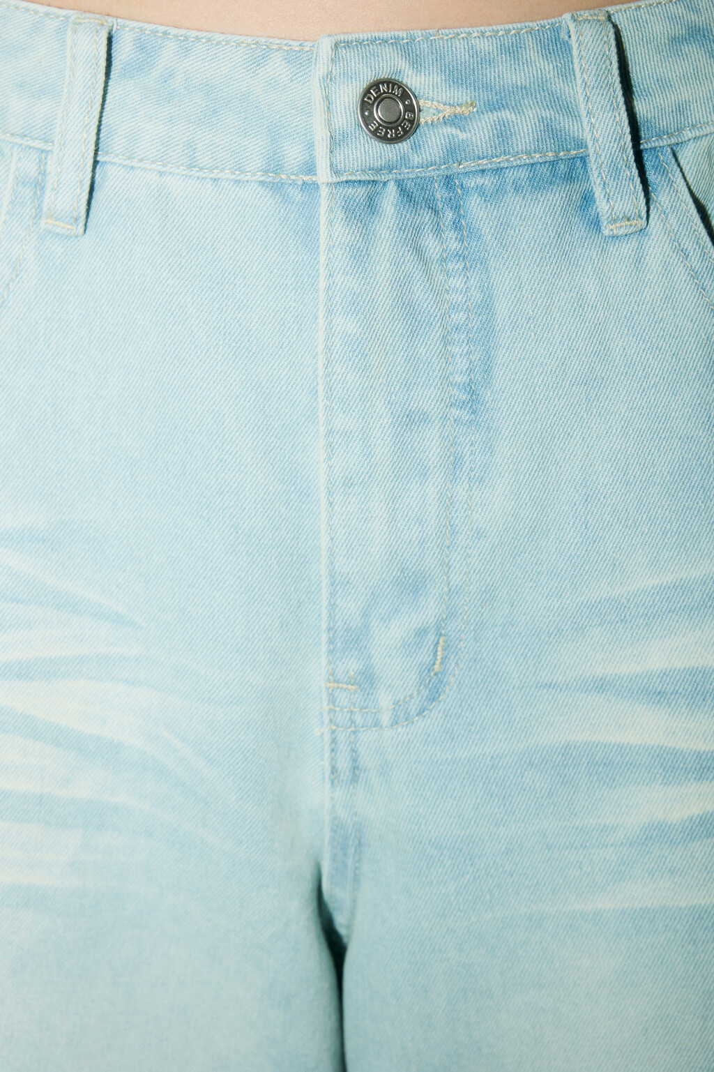 Шорты-бермуды джинсовые с низкой посадкой - цвет синий - 5