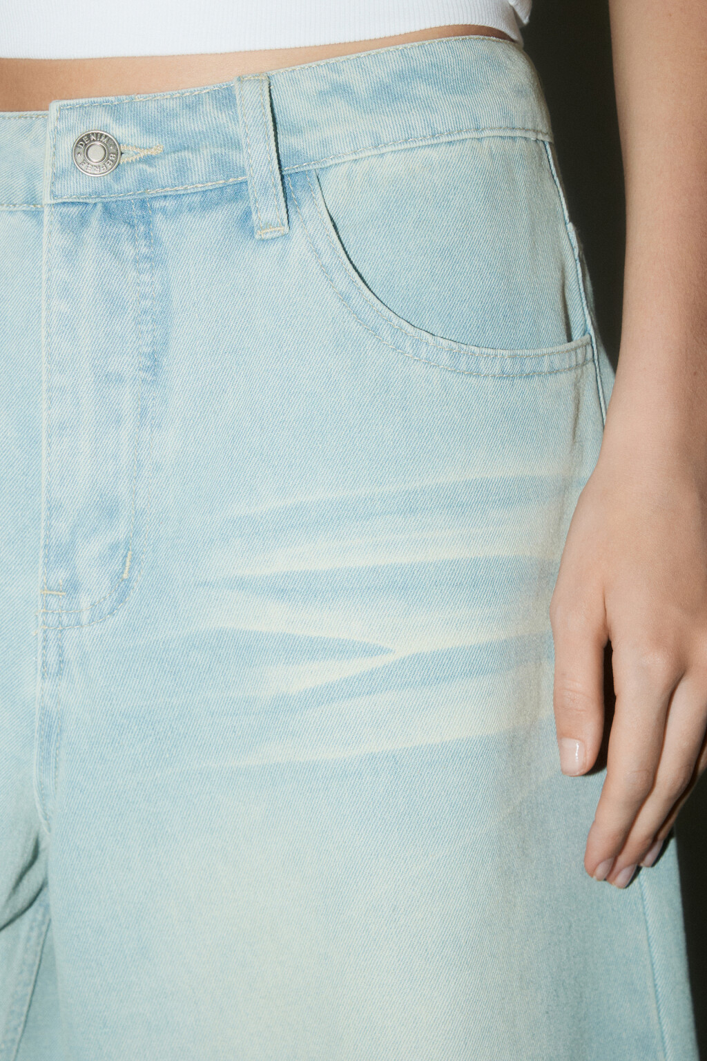 Шорты-бермуды джинсовые с низкой посадкой - цвет синий - 6