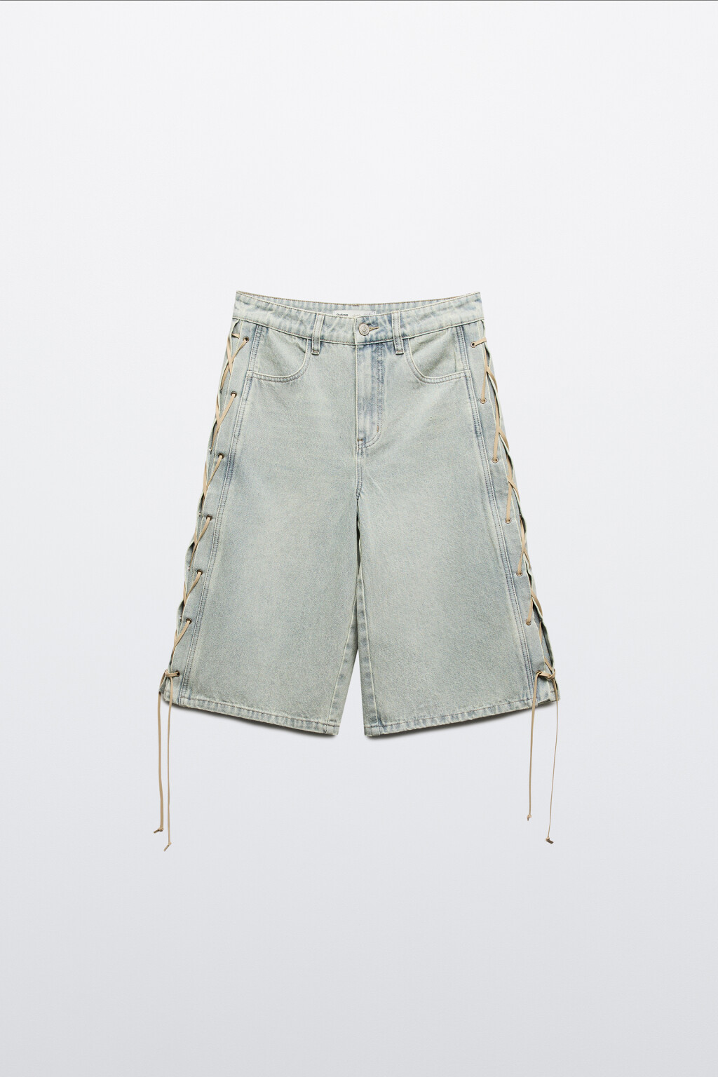 Джортсы со шнуровкой по бокам - цвет синий - 8