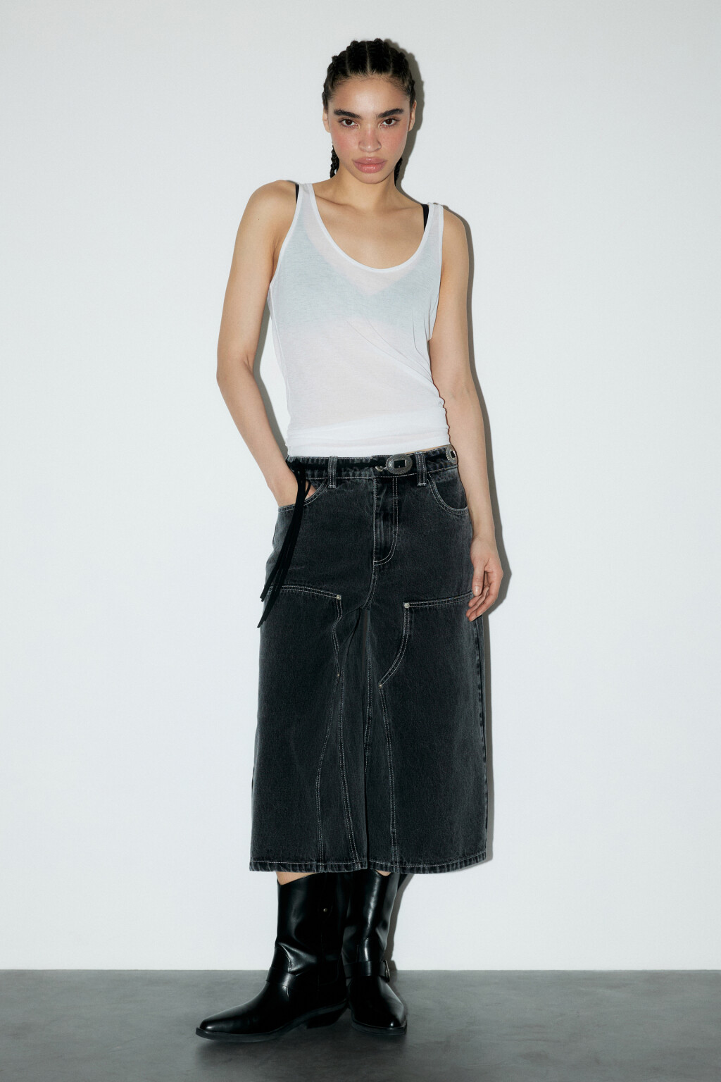 Джортсы с накладными карманами - цвет серый - 5