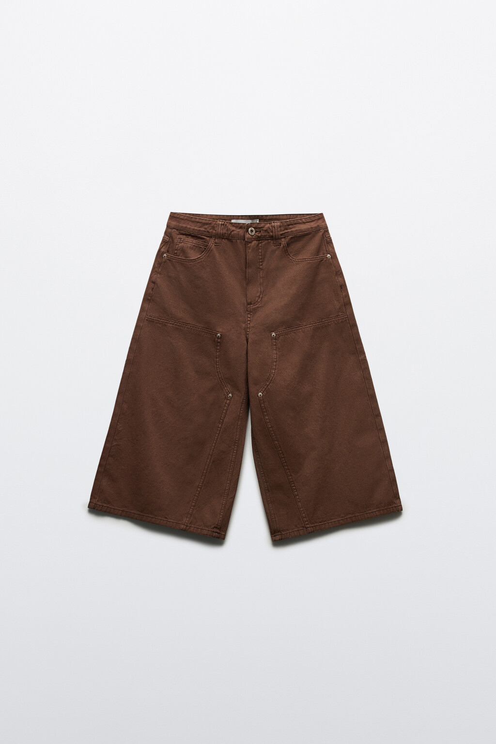 Джортсы с накладными карманами - цвет коричневый - 7