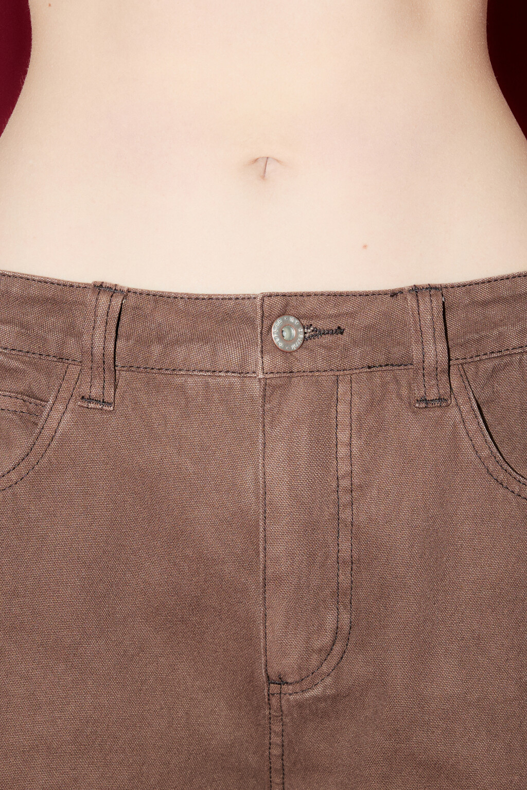 Джортсы с накладными карманами - цвет коричневый - 5
