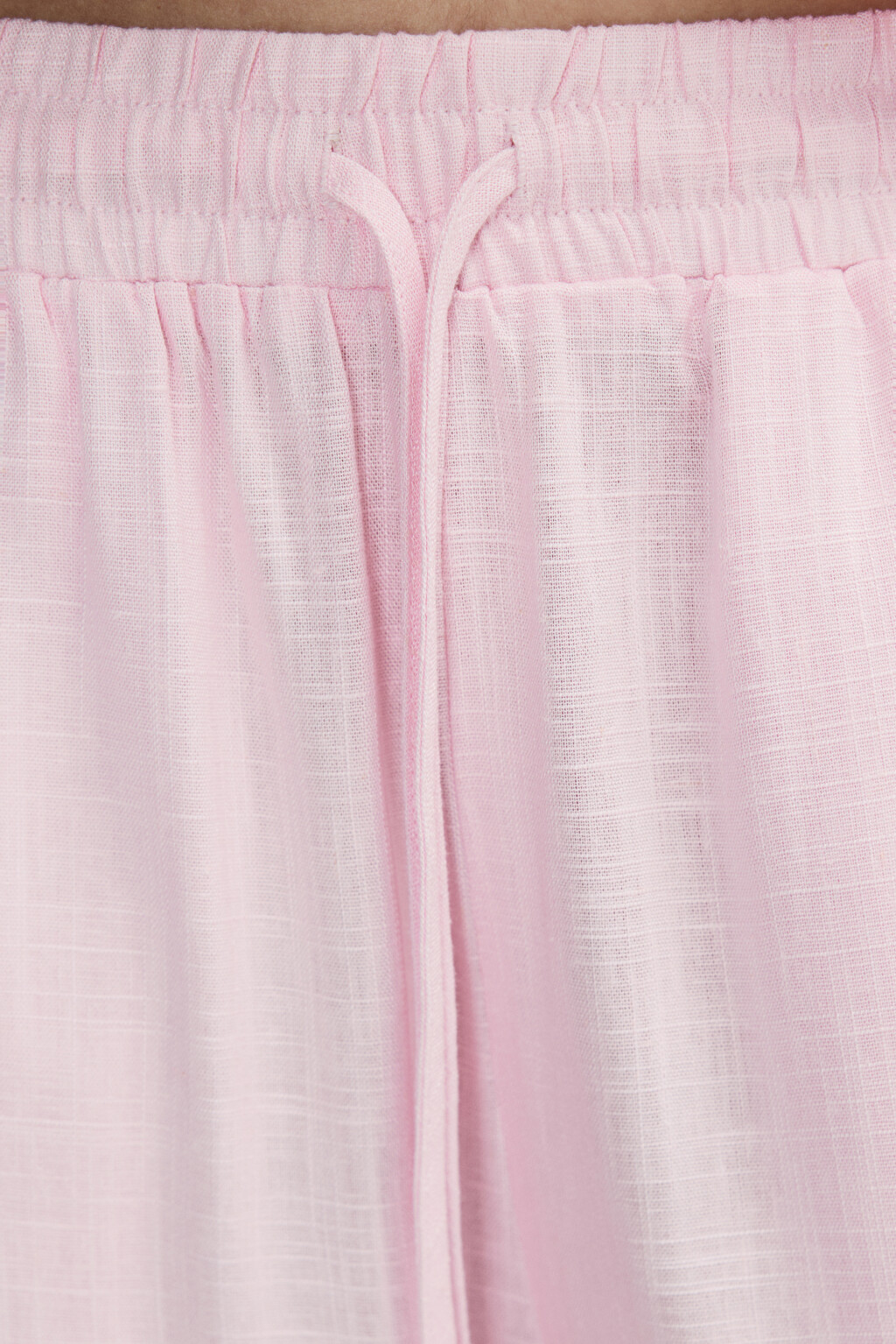 Брюки широкие из вискозы и льна - цвет розовый - 6