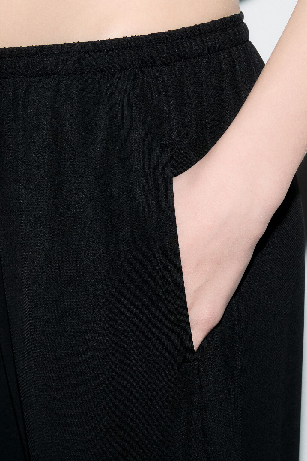 Брюки-кюлоты широкие с поясом-резинкой - цвет черный - 6