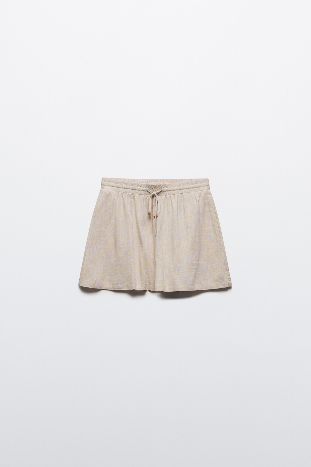 Шорты на завязках из вискозы и льна - цвет бежевый - 7