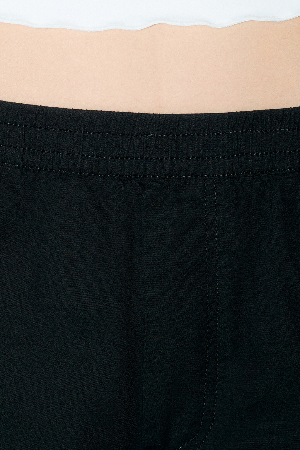 Шорты-бриджи хлопковые с поясом-резинкой - цвет черный - 5