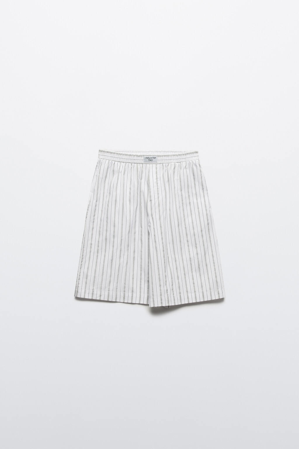 Шорты-бермуды хлопковые с принтом - цвет белый - 7