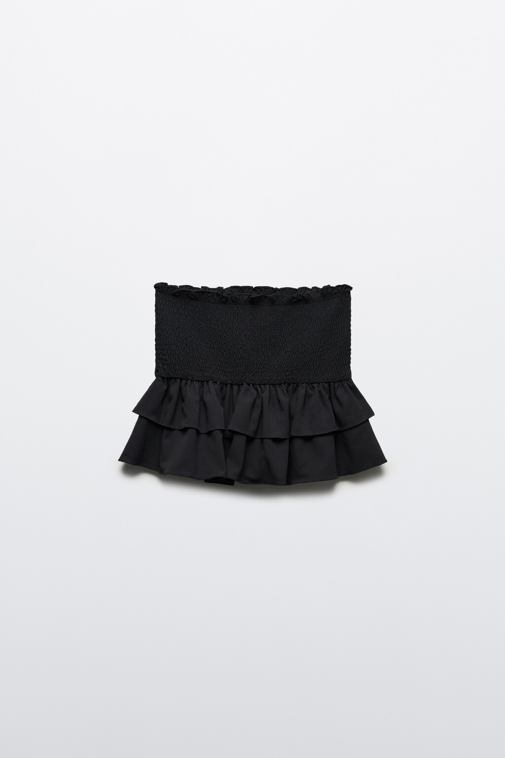 Юбка мини пышная с широкой резинкой - цвет черный - 8