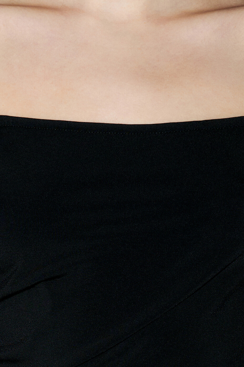 Топ асимметричный с драпировкой - цвет черный - 6