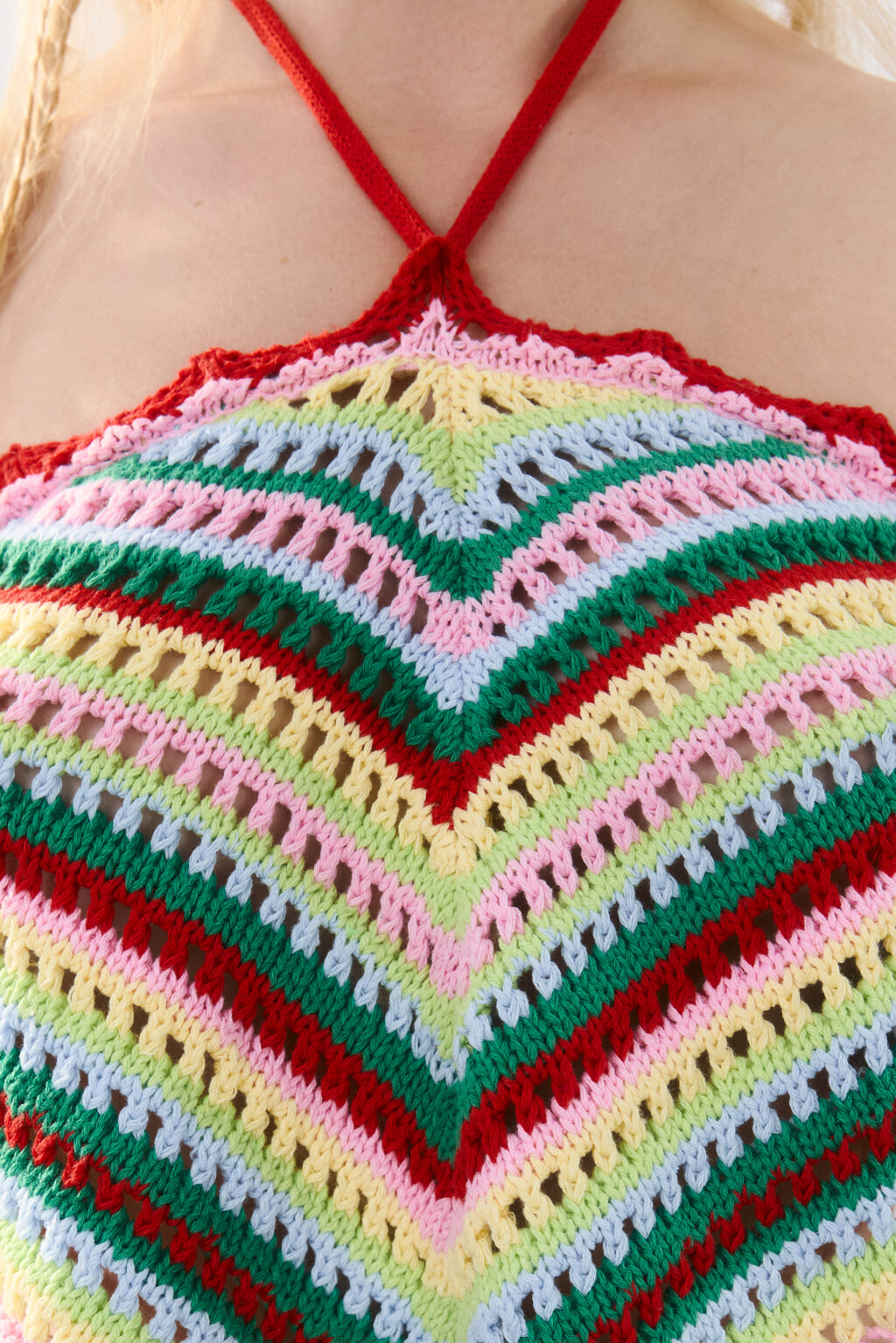 Топ-бандана ажурный с завязками - цвет мультиколор - 5