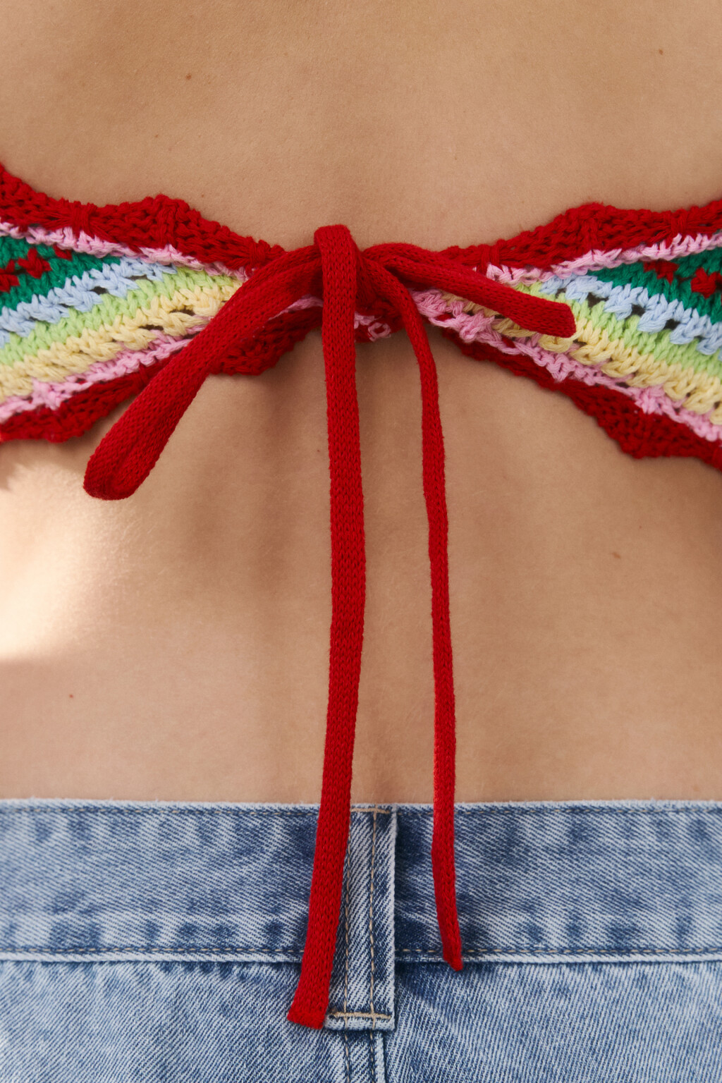 Топ-бандана ажурный с завязками - цвет мультиколор - 6