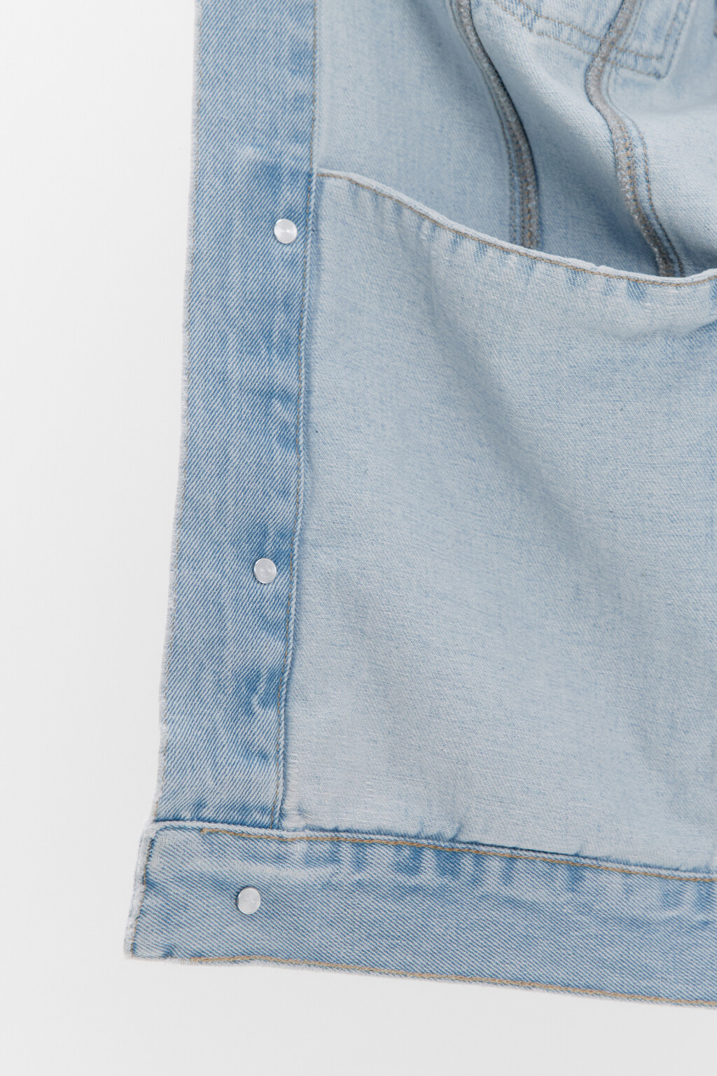 Куртка-рубашка джинсовая с карманами - цвет голубой - 8