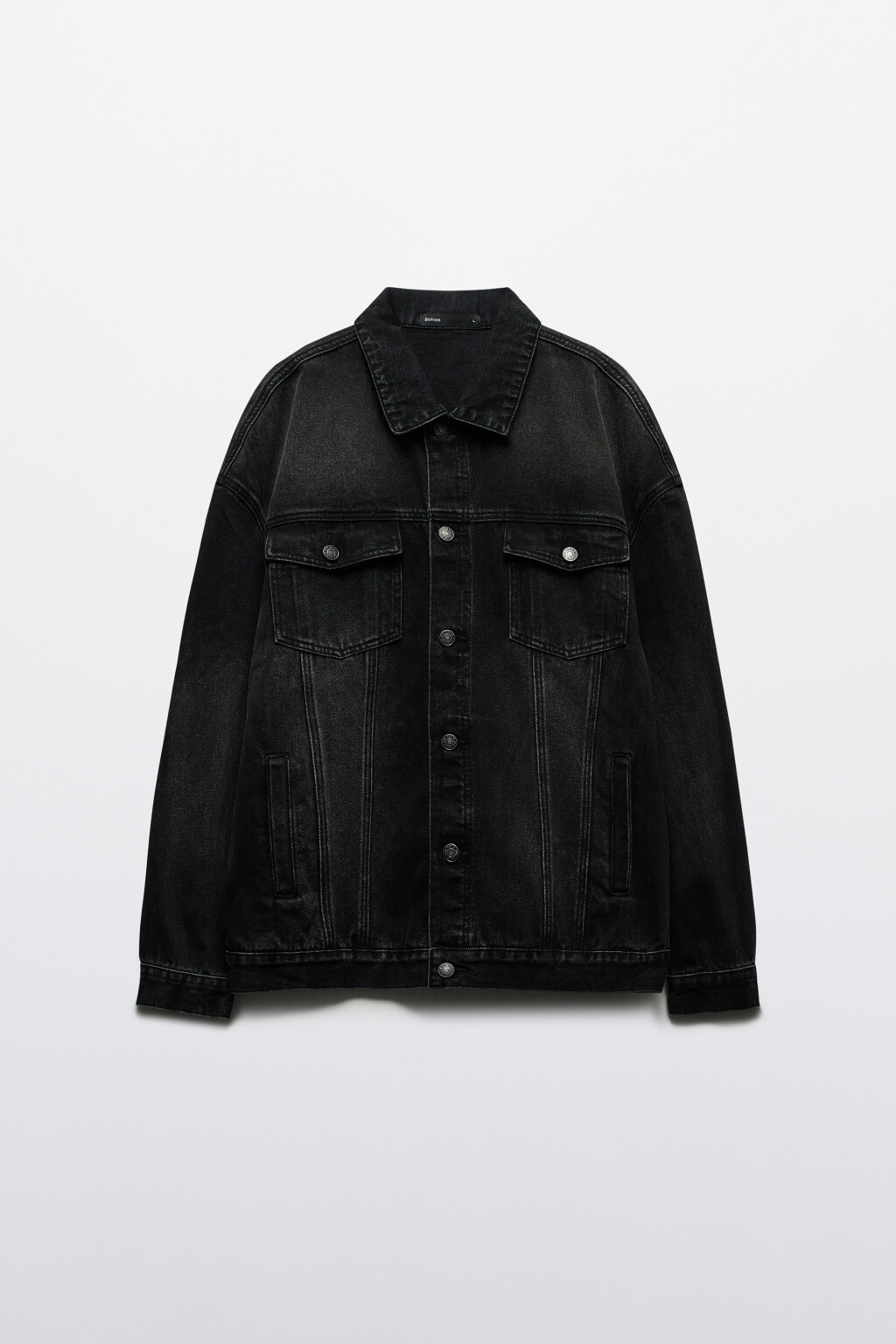 Куртка-рубашка джинсовая с карманами - цвет серый - 8