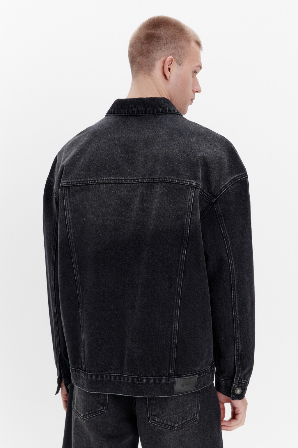 Куртка-рубашка джинсовая с карманами - цвет серый - 4