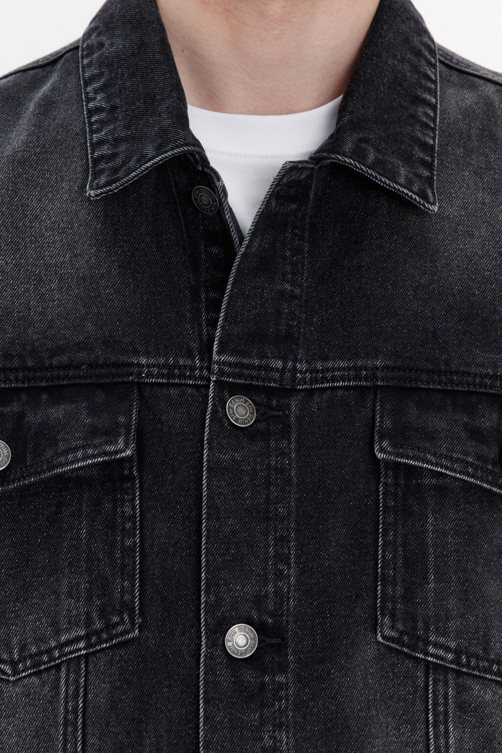 Куртка-рубашка джинсовая с карманами - цвет серый - 6