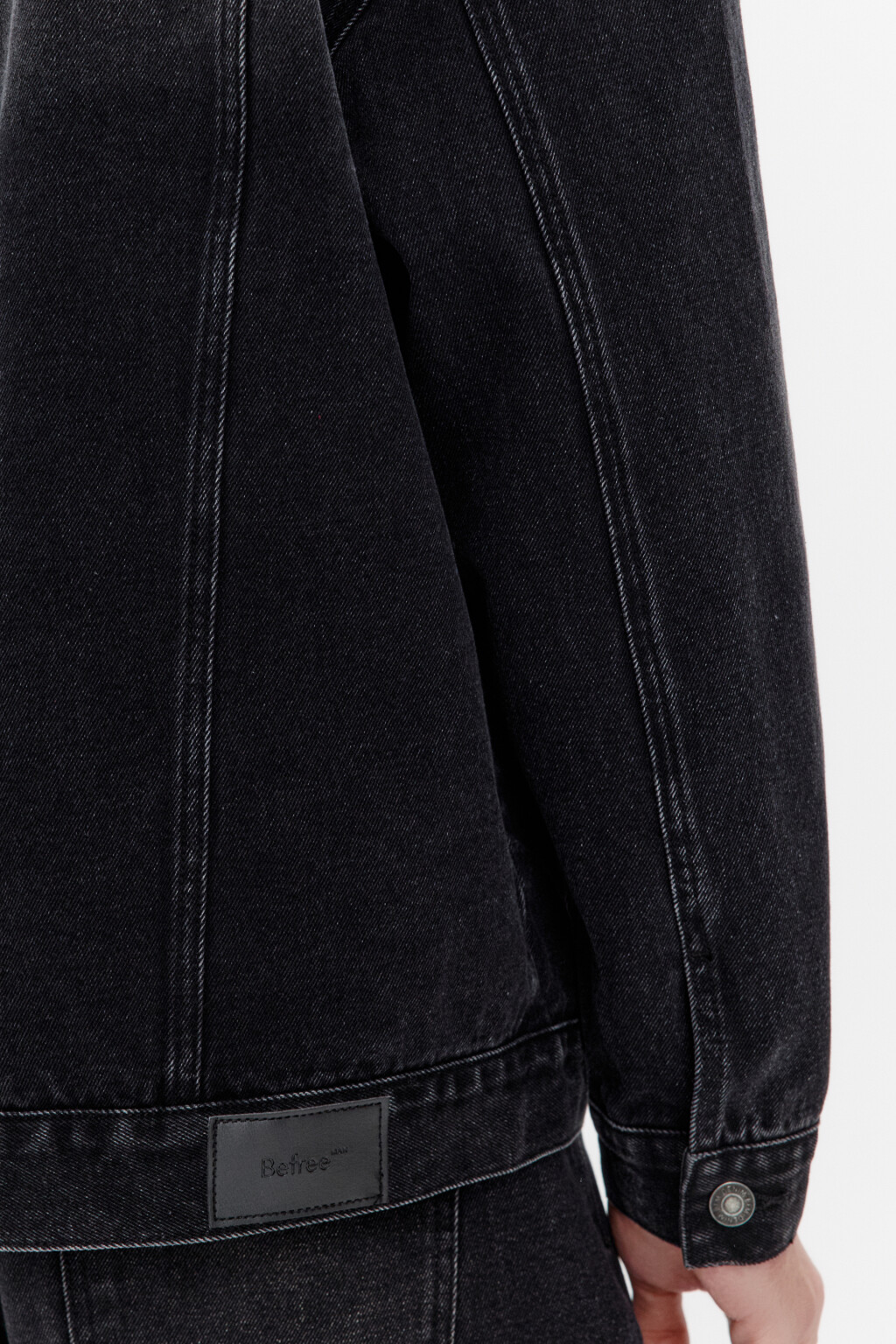 Куртка-рубашка джинсовая с карманами - цвет серый - 7